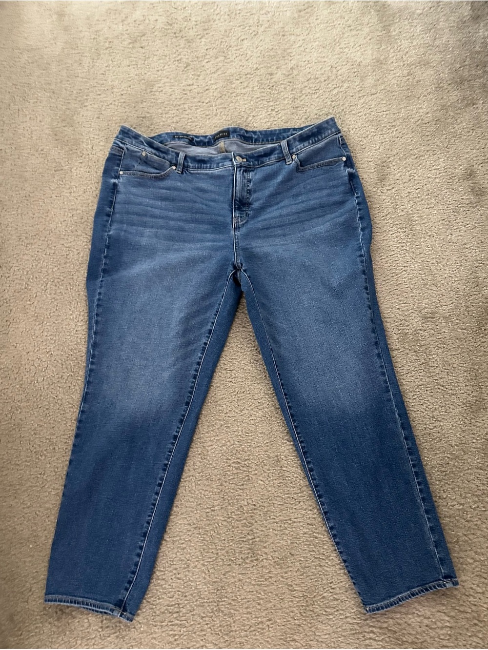 Talbots Women’s Slim Straight Denim Jeans — Medium Blue